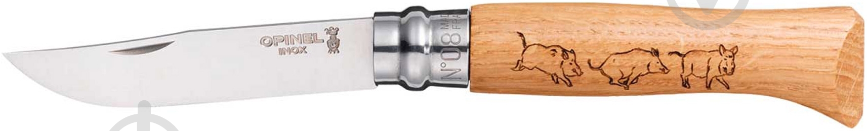 Нож складной Opinel №8 VRI Inox Animalia "Кабан" 1624 - фото 1
