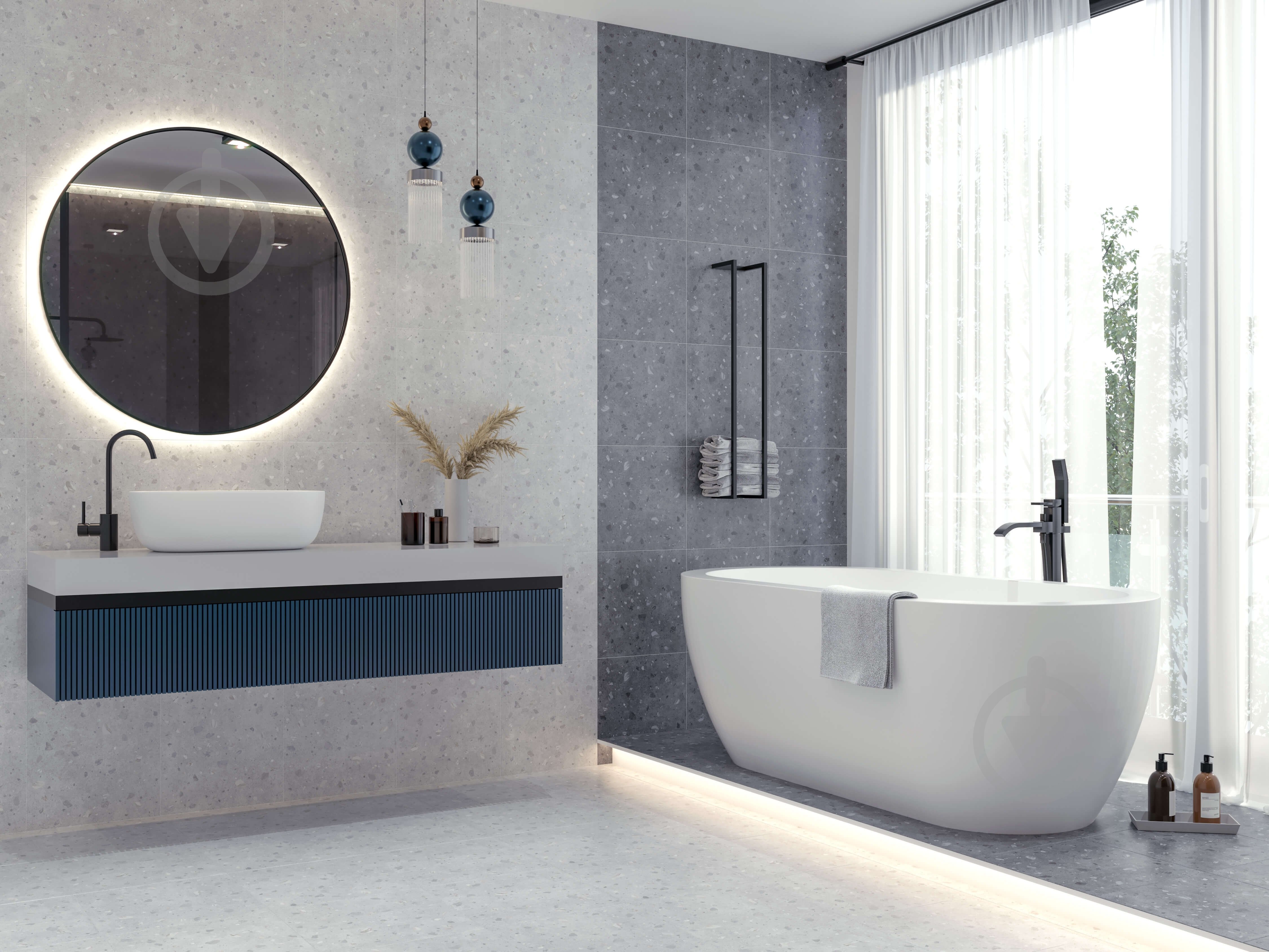Плитка Golden Tile Comelpane dark grey CPП830 40х40 см - фото 2