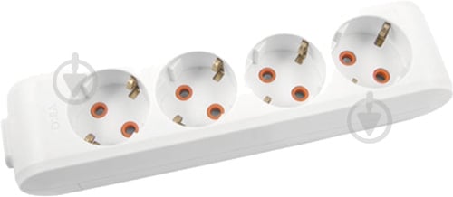 Колодка Viko с заземлением 4 гн. без выключателя белый 90114400 - фото 1 Колодка Viko с заземлением 4 гн. без выключателя белый 90114400 - фото 1