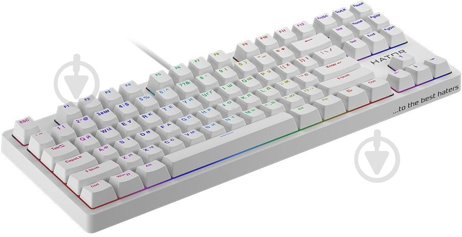 Клавиатура Hator Rockfall EVO TKL Kailh Optical ENG/UKR/RUS (HTK-631) white - фото 3