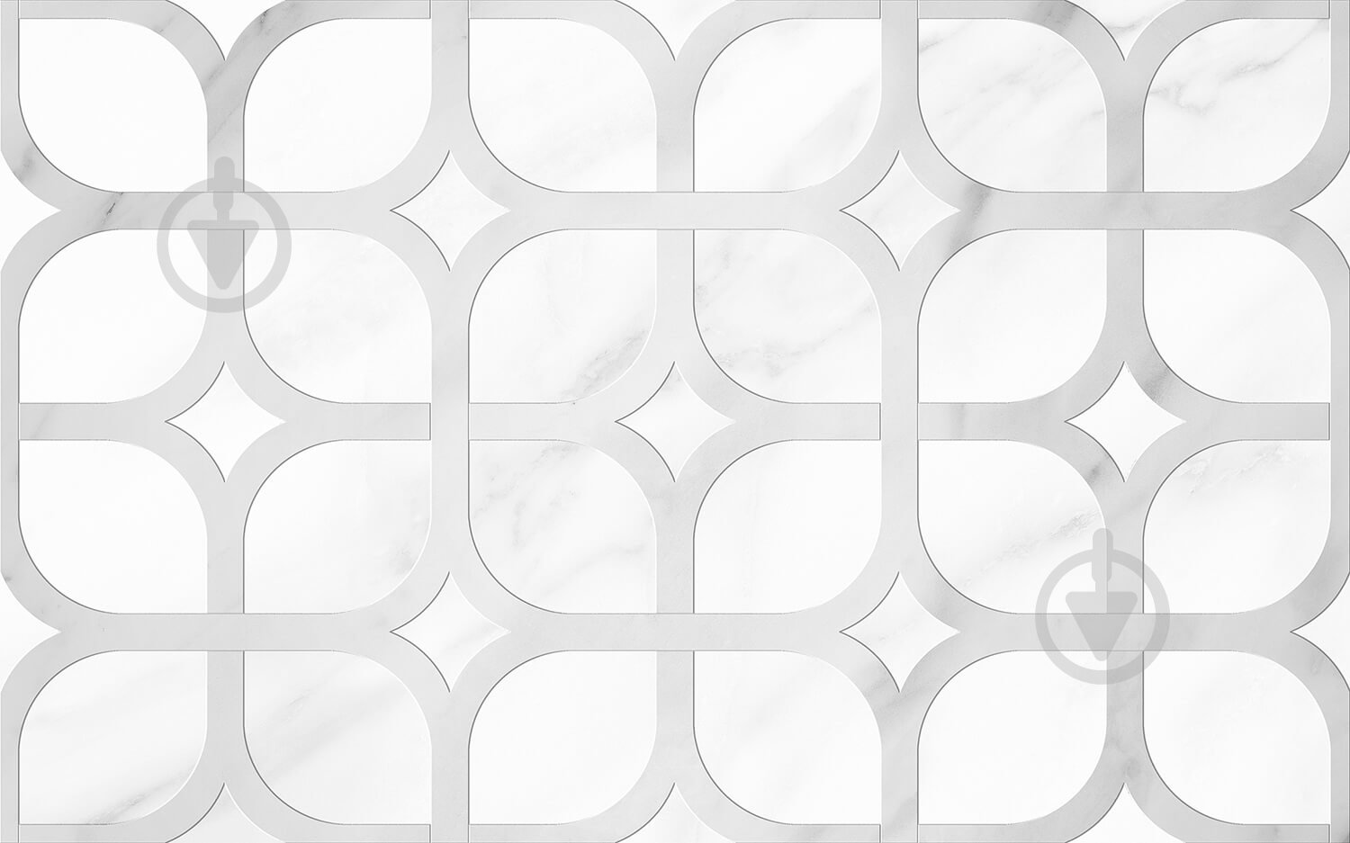 Плитка Golden Tile Marble Story Rete white MS0151 25х40 см - фото 1