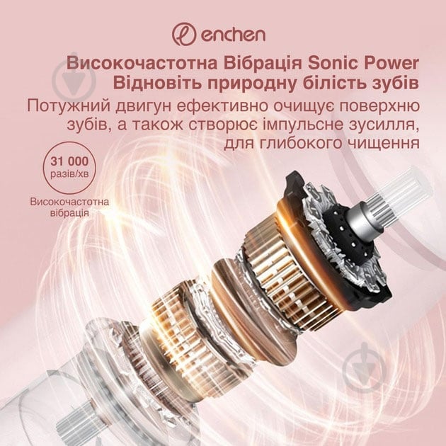 Електрична зубна щітка ENCHEN T501P Pink - фото 4