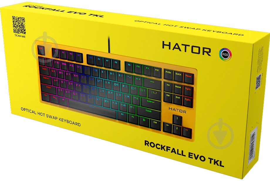 Клавіатура Hator Rockfall EVO TKL Kailh Optical ENG/UKR/RUS (64806) - фото 6