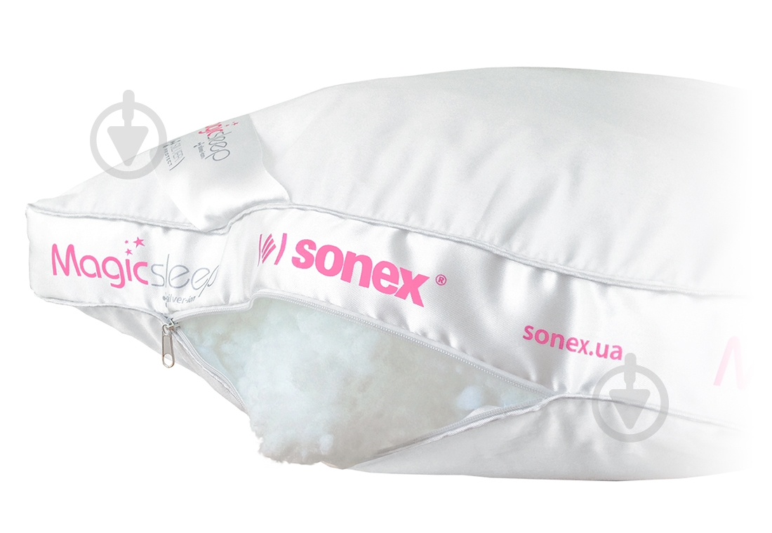 Подушка Magic Sleep 50x70 см 100% штучний лебединий пух Антибактеріальна Sonex - фото 2