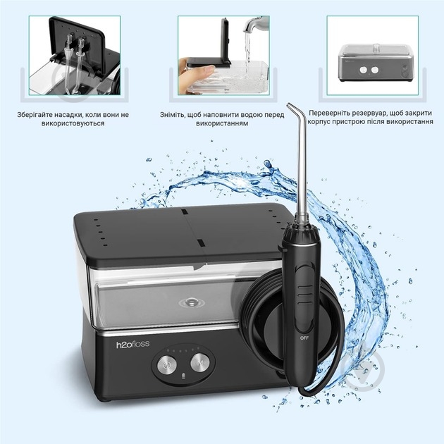 Ирригатор h2ofloss HF-3pro black - фото 5