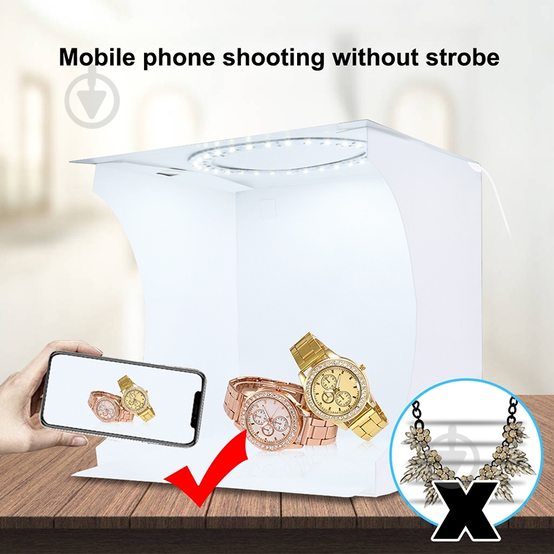 Фотобокс Лайткуб Puluz PU5023 24x23х22 см - фото 8