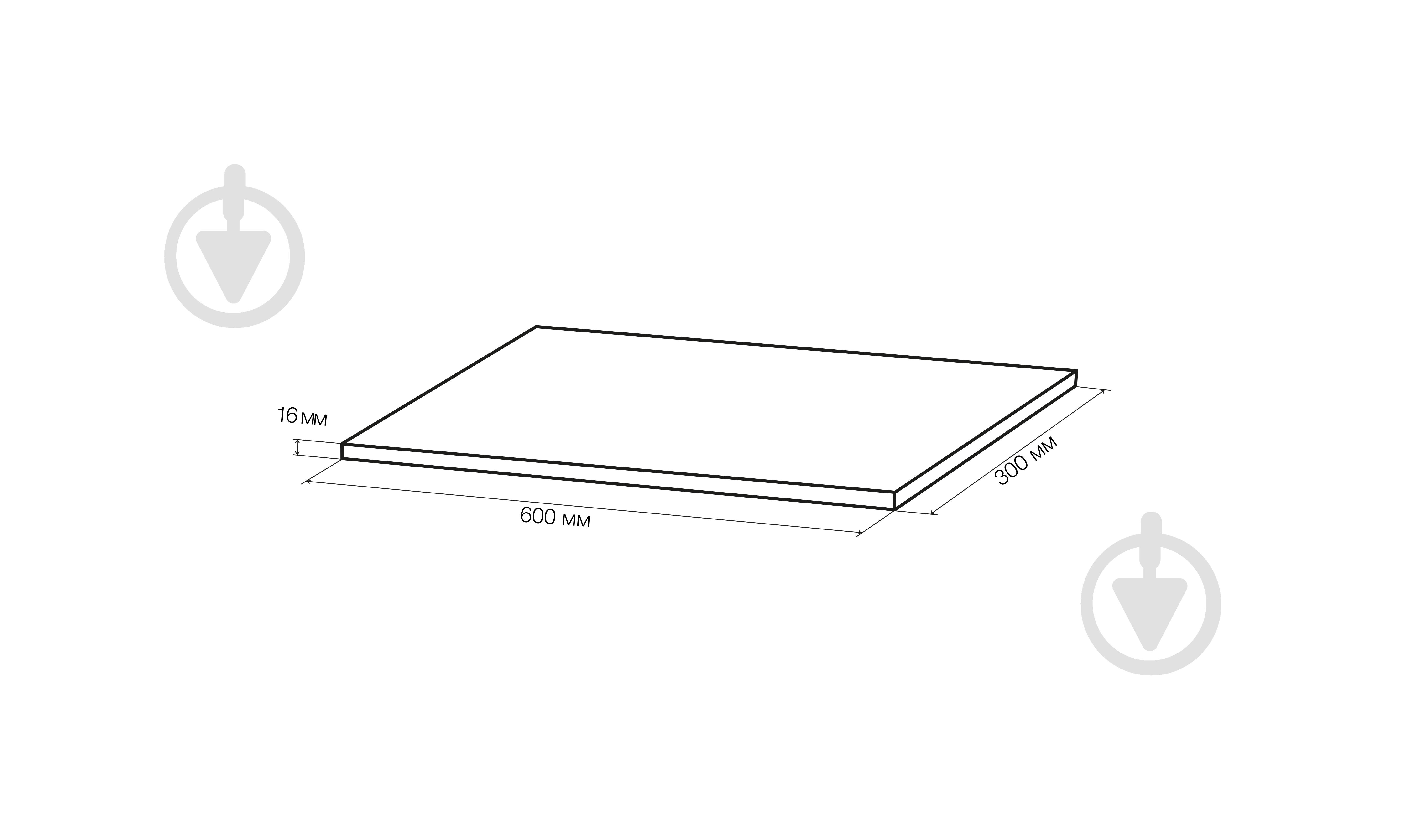 Полка LuxeForm ЛДСП 600x16x300 мм белый аляска - фото 3 Полка LuxeForm ЛДСП 600x16x300 мм белый аляска - фото 3
