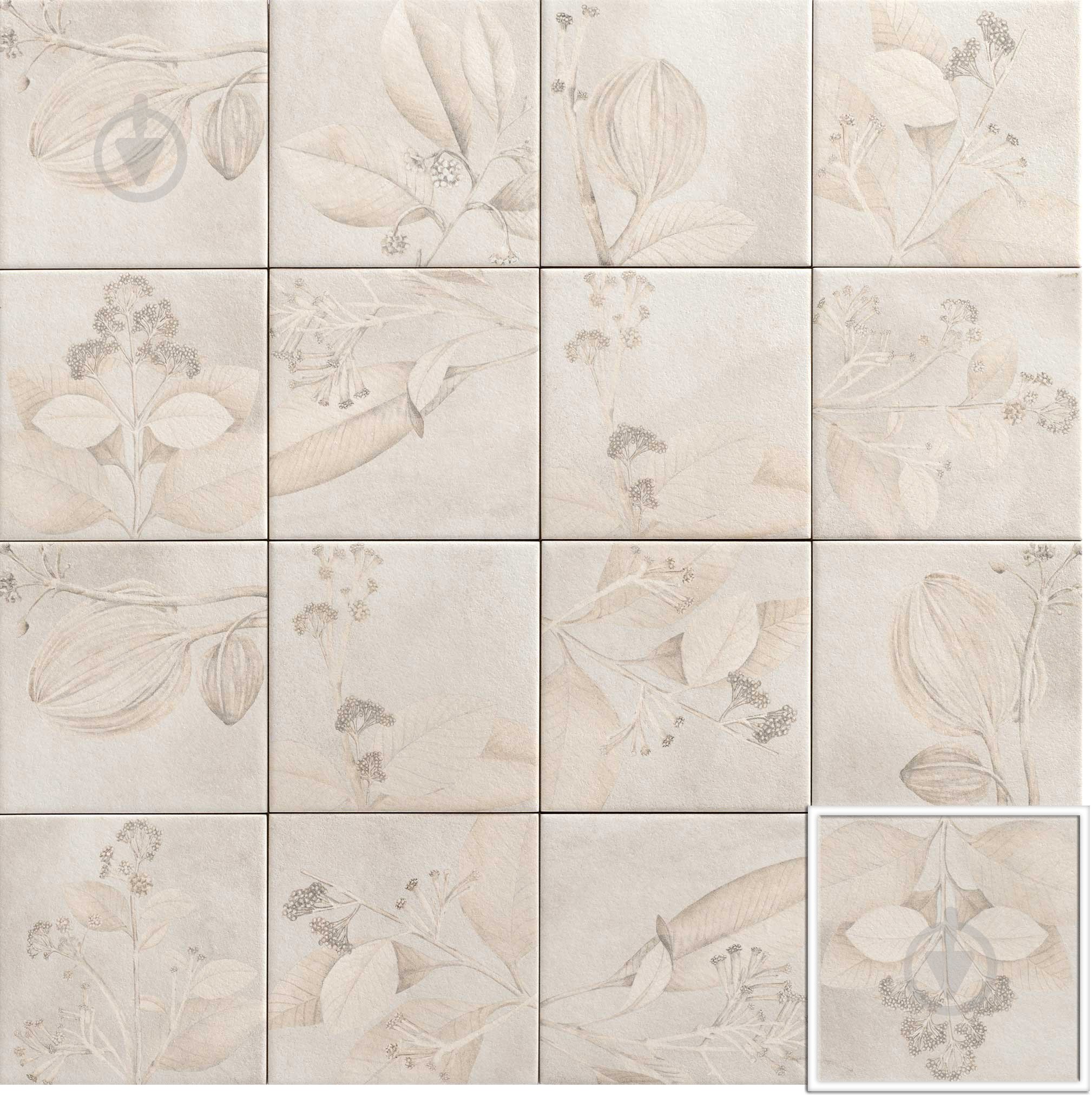 Плитка Mainzu Soft Kamelia White Décor 15x15 см - фото 1