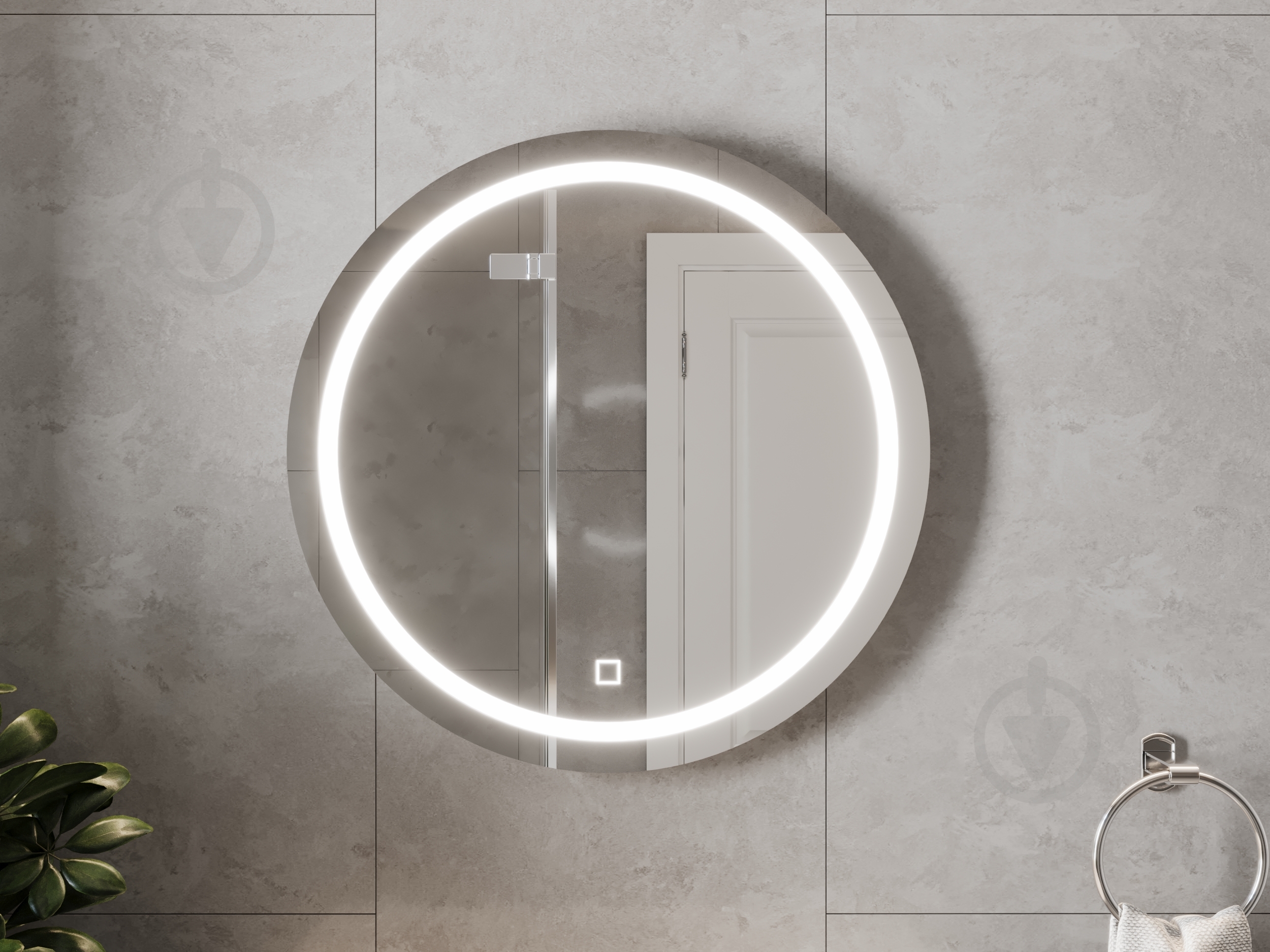 Зеркало ЮВЕНТА LED Murano с сенсором (Round) d 700 мм MrMR-70 - фото 4