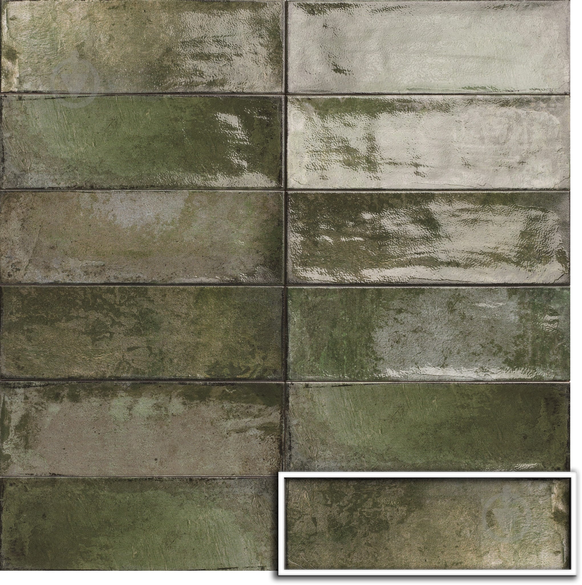Плитка Mainzu Armoni green 10x30 см - фото 1