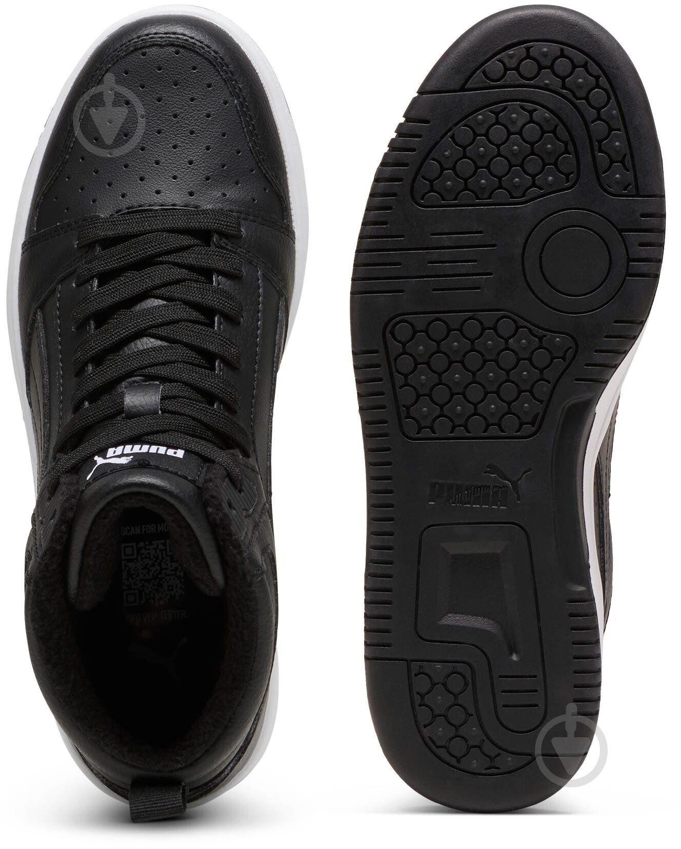 Черевики Puma Rebound V6 Mid WTR Jr 39468501 р.38 чорний - фото 6