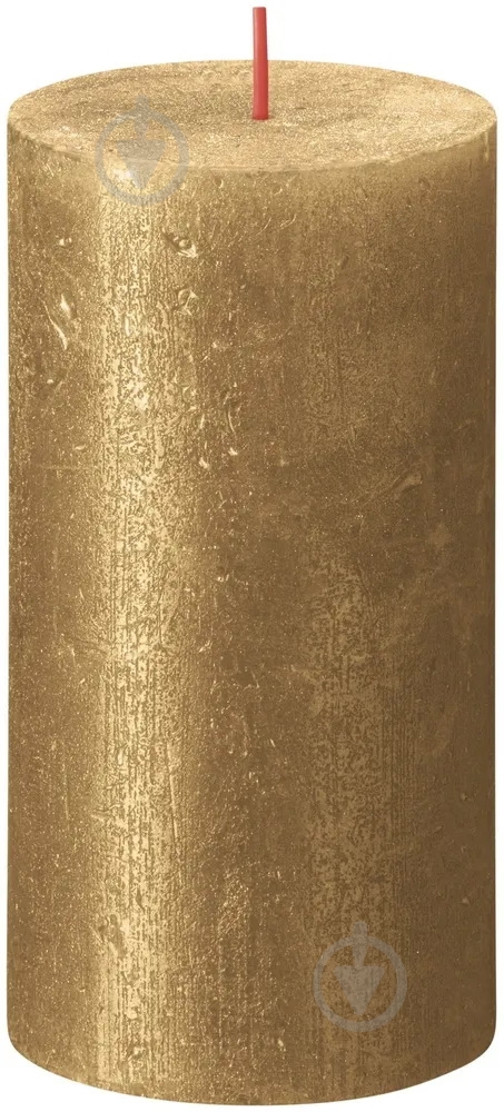 Свеча Рустик столбик SHIMMER 130/68, золото Bolsius - фото 1