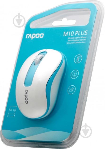 Мышь RAPOO M10 plus wireless голубая (M10 plus blue) - фото 5 Мышь RAPOO M10 plus wireless голубая (M10 plus blue) - фото 5