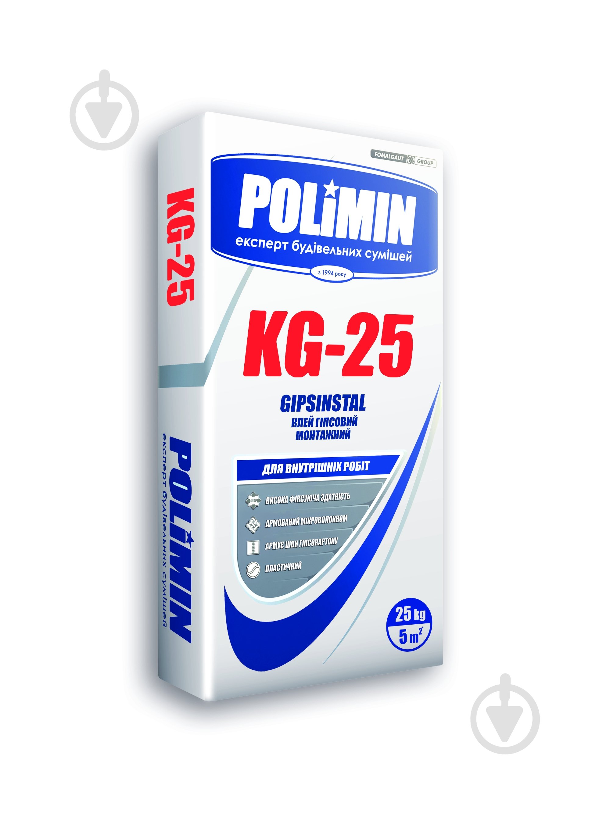 Клей для гипсокартона Polimin KG-25, мешок 25 кг - фото 1