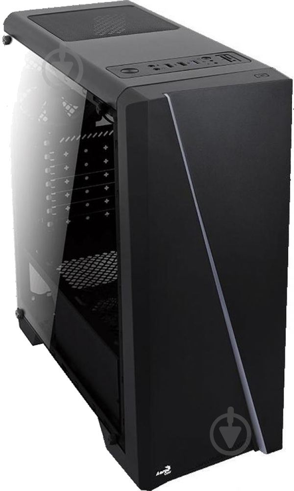 Корпус AeroCool Cylon Black Mid Tower RGB acrylic side panel (PGS CYLON) - фото 2 Корпус AeroCool Cylon Black Mid Tower RGB acrylic side panel (PGS CYLON) - фото 2
