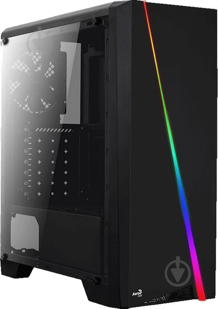Корпус AeroCool Cylon Black Mid Tower RGB acrylic side panel (PGS CYLON) - фото 1 Корпус AeroCool Cylon Black Mid Tower RGB acrylic side panel (PGS CYLON) - фото 1