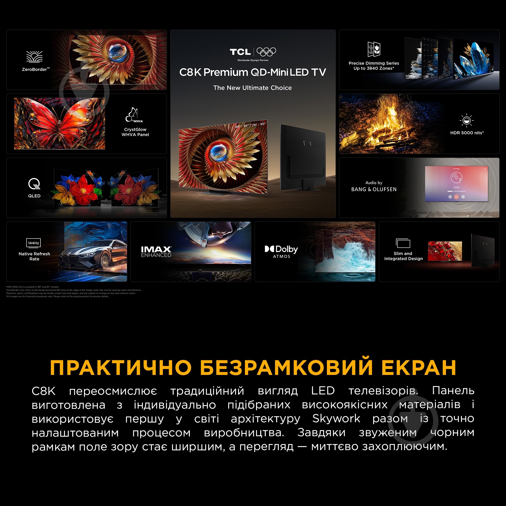 Телевізор TCL 85C8K - фото 4