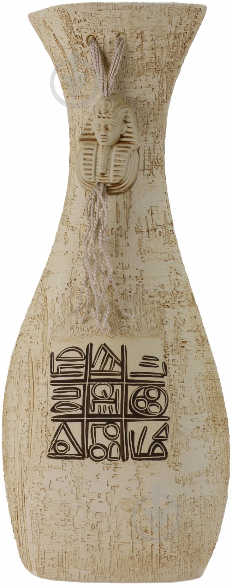 Ваза керамическая бежевая Лейла иероглифы 41х18 см - фото 1