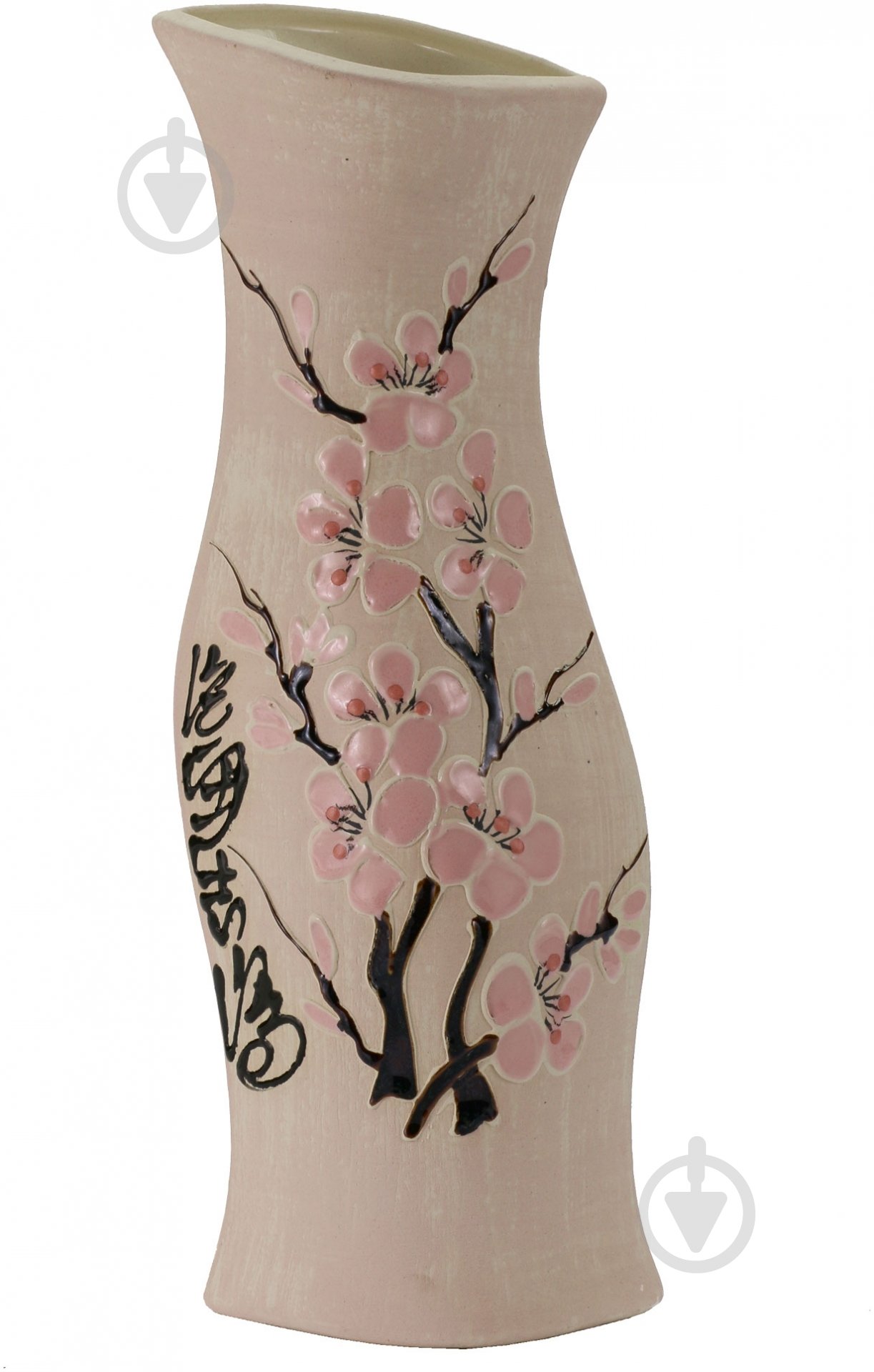 Ваза керамическая бежевая Натали 40 см - фото 1