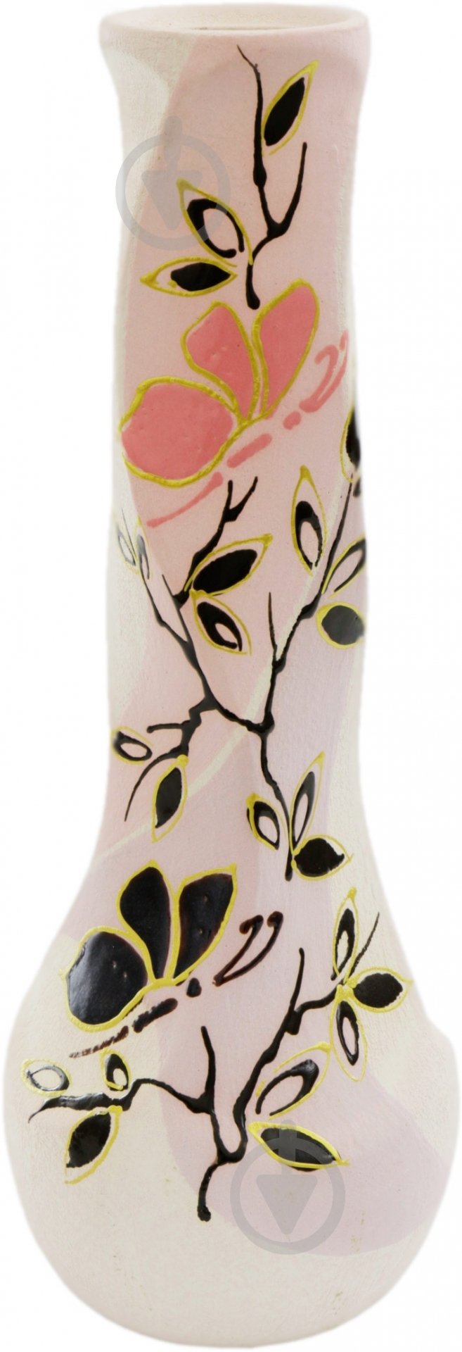 Ваза керамічна Самбука 41х14 см 41 см бежева - фото 1