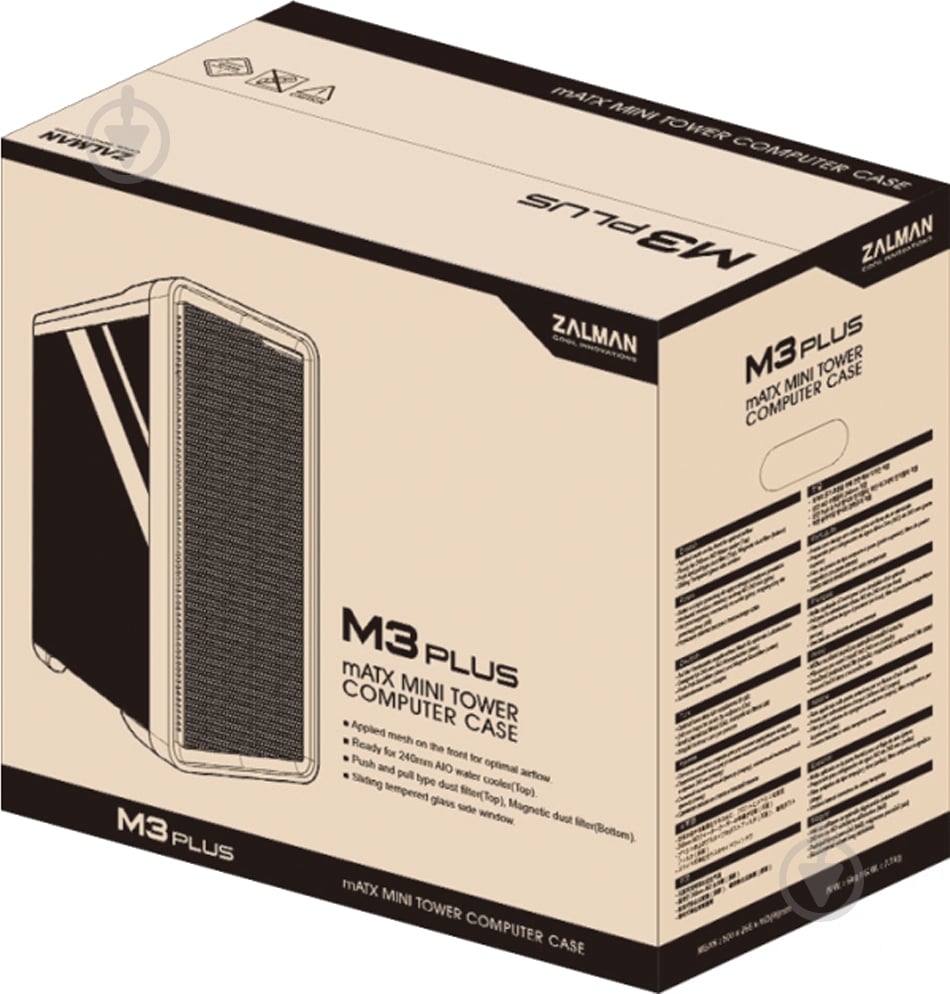 Корпус Zalman M3 Plus Black Tempered Glass (M3PLUSBlack) - фото 14 Корпус Zalman M3 Plus Black Tempered Glass (M3PLUSBlack) - фото 14