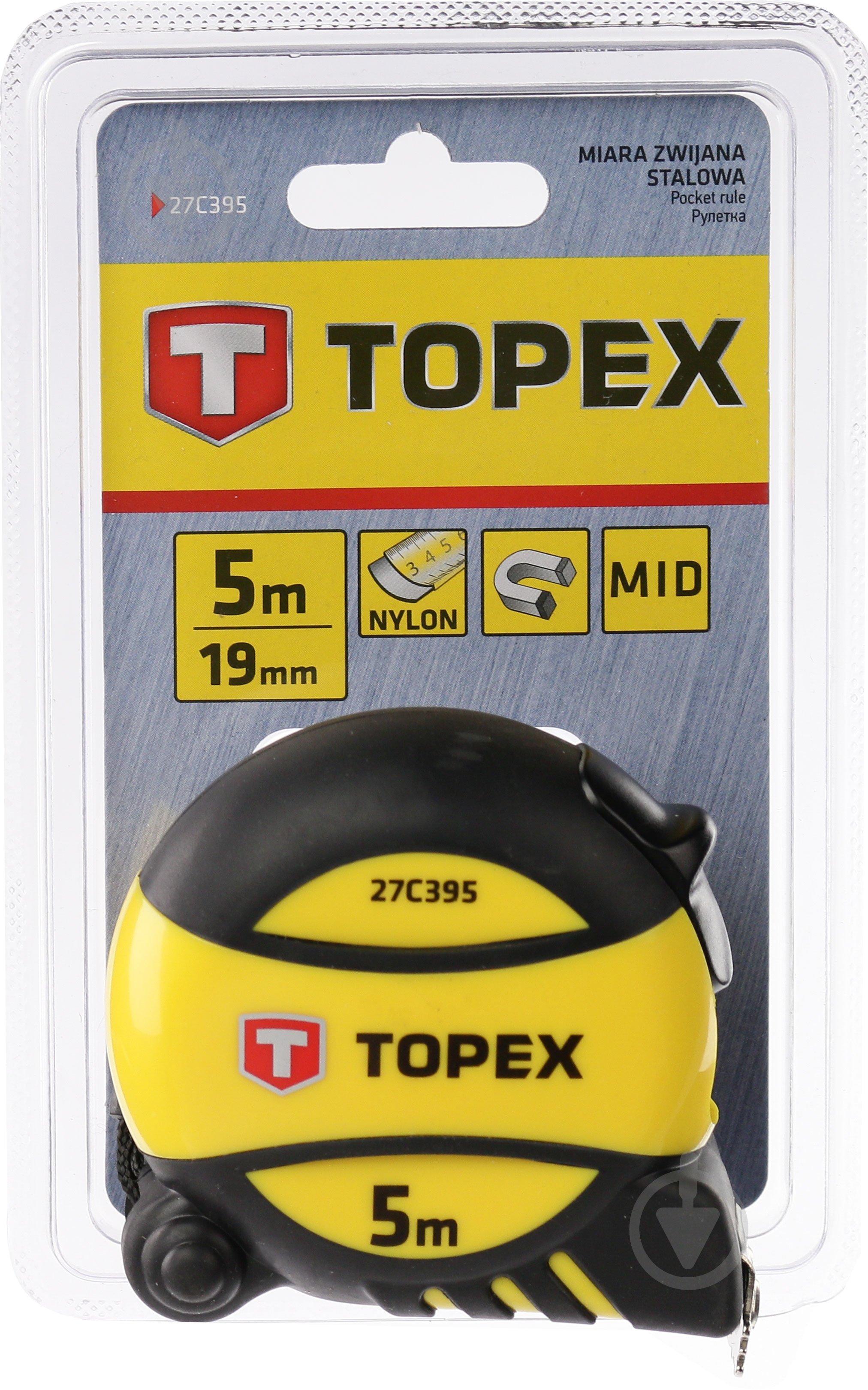 Рулетка Topex 27C395 5 м x 19 мм - фото 4 Рулетка Topex 27C395 5 м x 19 мм - фото 4