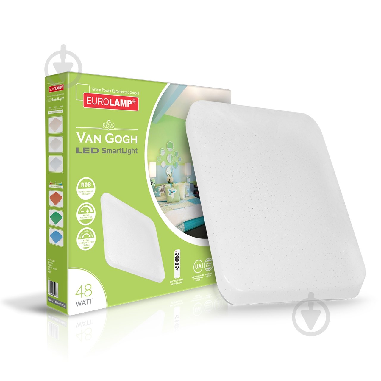 Світильник світлодіодний Eurolamp Van Gogh 38 см 48 Вт білий LED-SLS-48W-N17(RGB) - фото 1