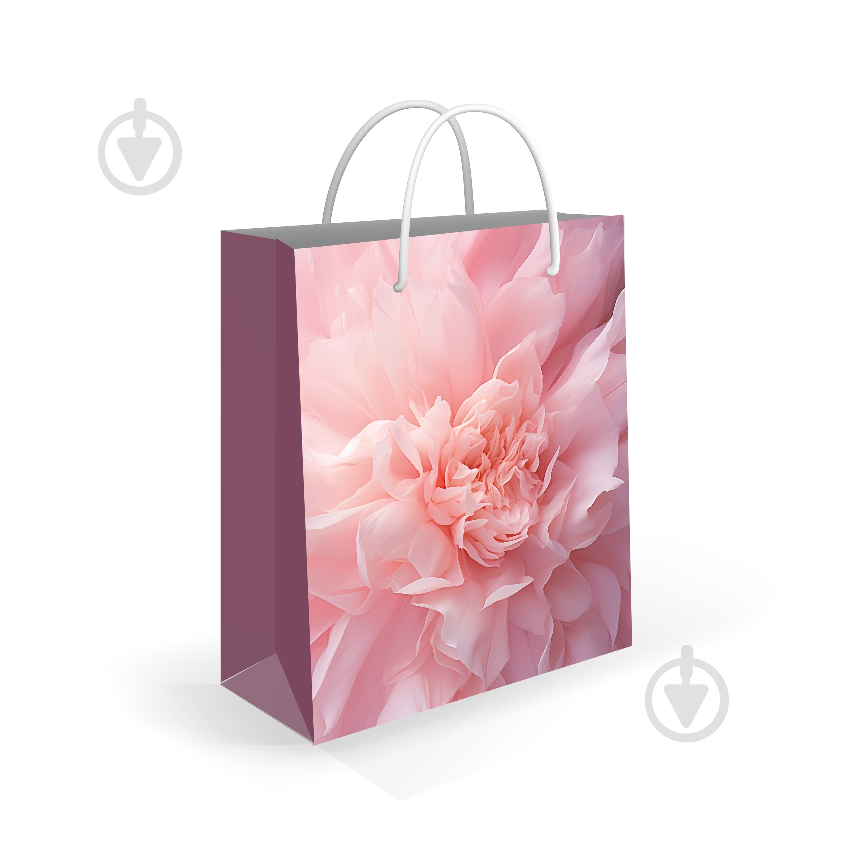 Пакет подарунковий S 14x17x7 cм Рожева квітка Львівська Мануфактура Друку - фото 1 Пакет подарунковий S 14x17x7 cм Рожева квітка Львівська Мануфактура Друку - фото 1