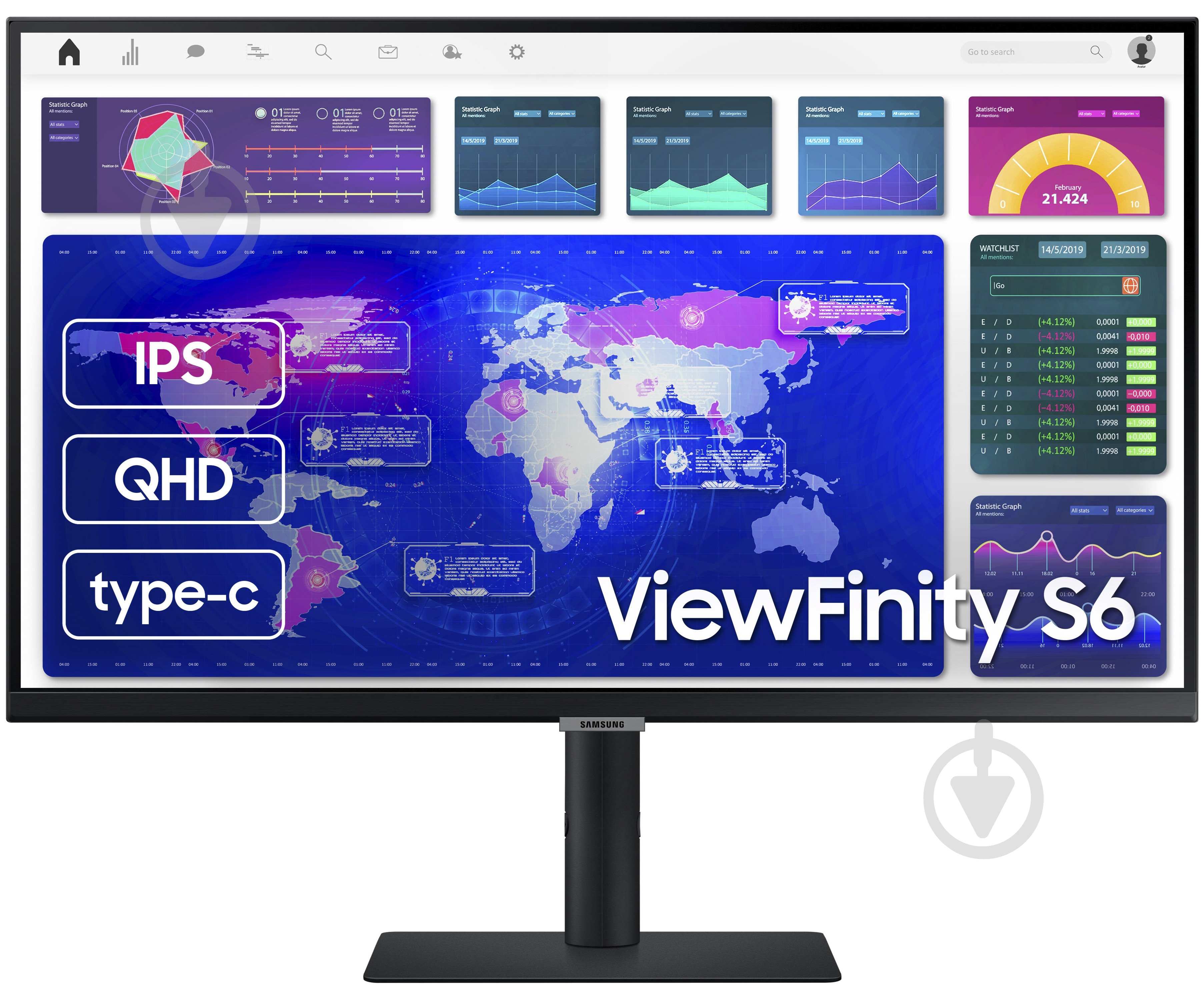 Монитор Samsung S27A700 27" (LS27A700NWIXCI) - фото 9