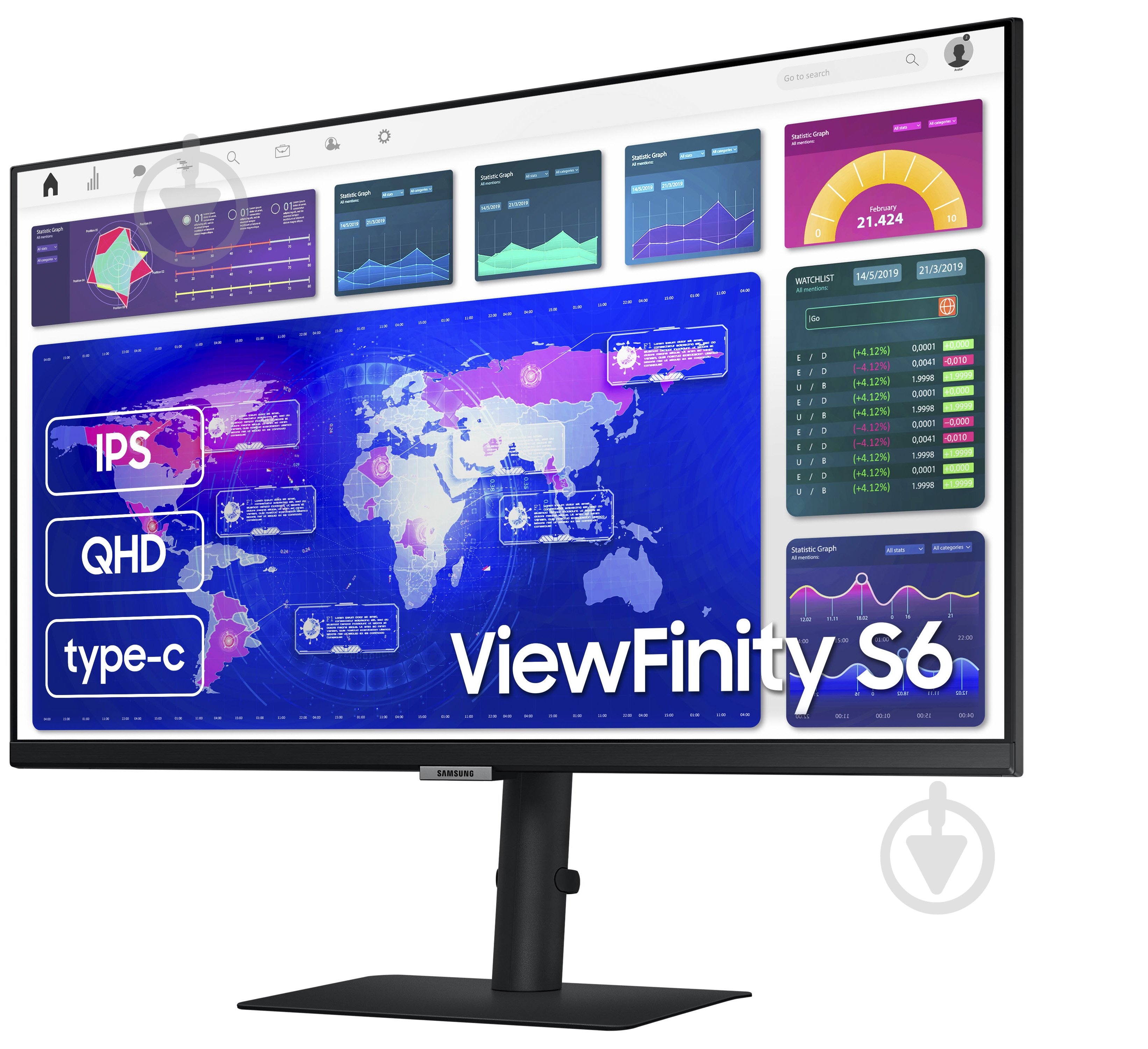 Монитор Samsung S27A700 27" (LS27A700NWIXCI) - фото 10