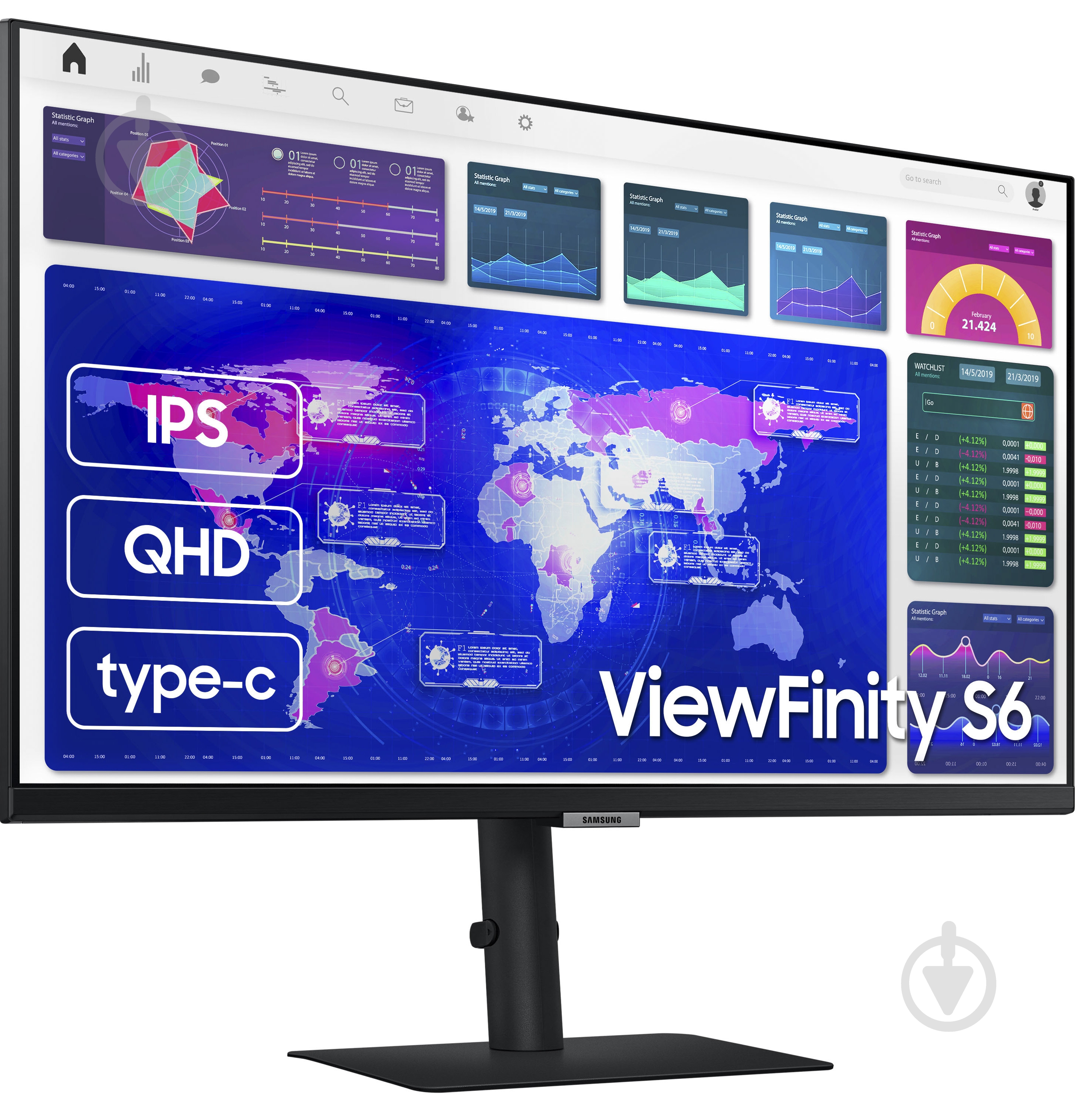 Монитор Samsung S27A700 27" (LS27A700NWIXCI) - фото 11