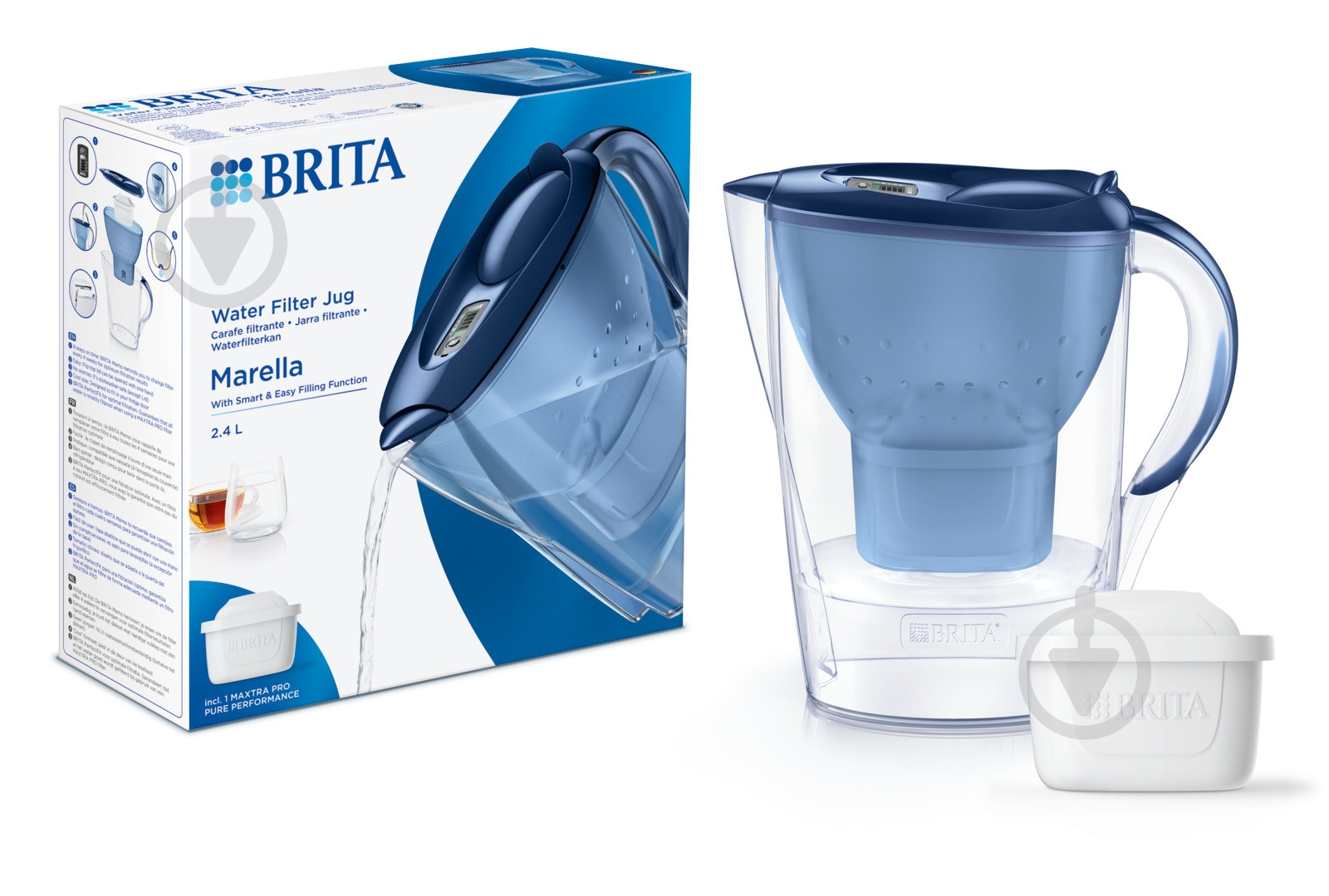 Фильтр-кувшин BRITA Marella XL MXPRO 1052799 синий - фото 1