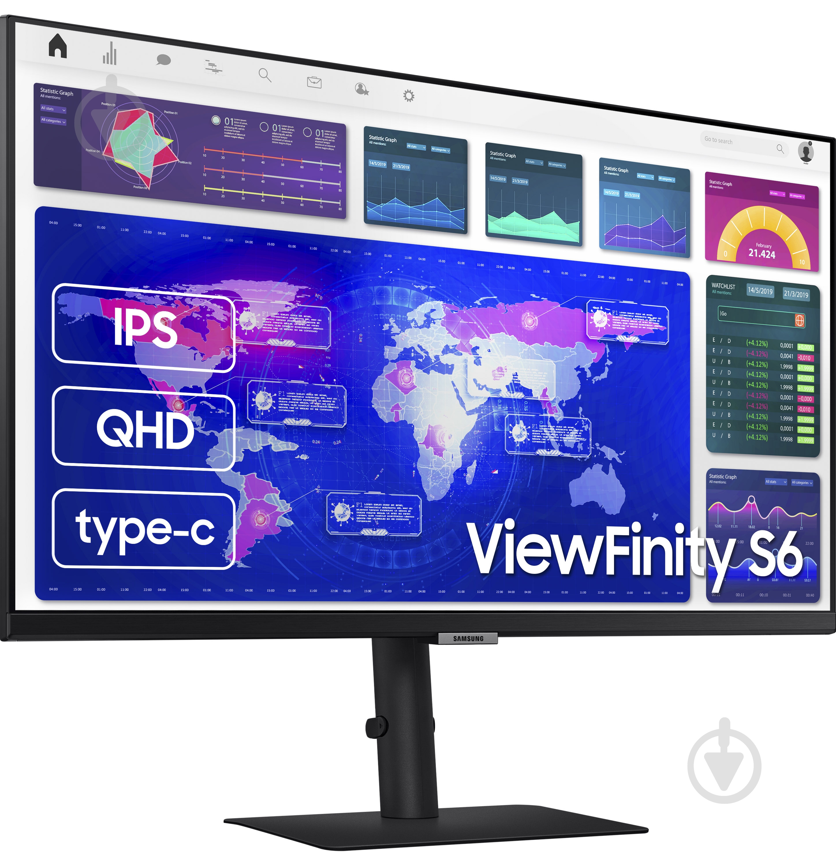 Монитор Samsung S32A600 32" (LS32A600NWIXCI) - фото 14