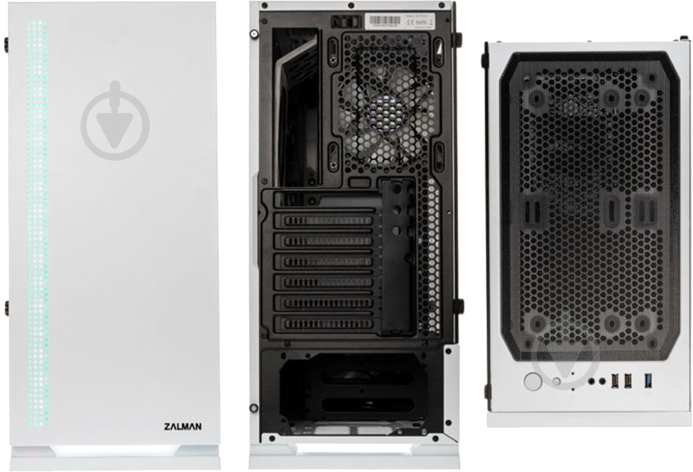 Корпус Zalman S5 White Tempered Glass (S5White) - фото 15