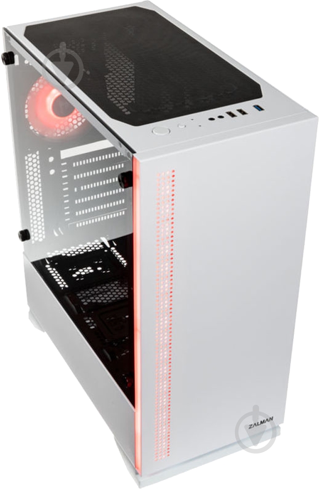 Корпус Zalman S5 White Tempered Glass (S5White) - фото 3