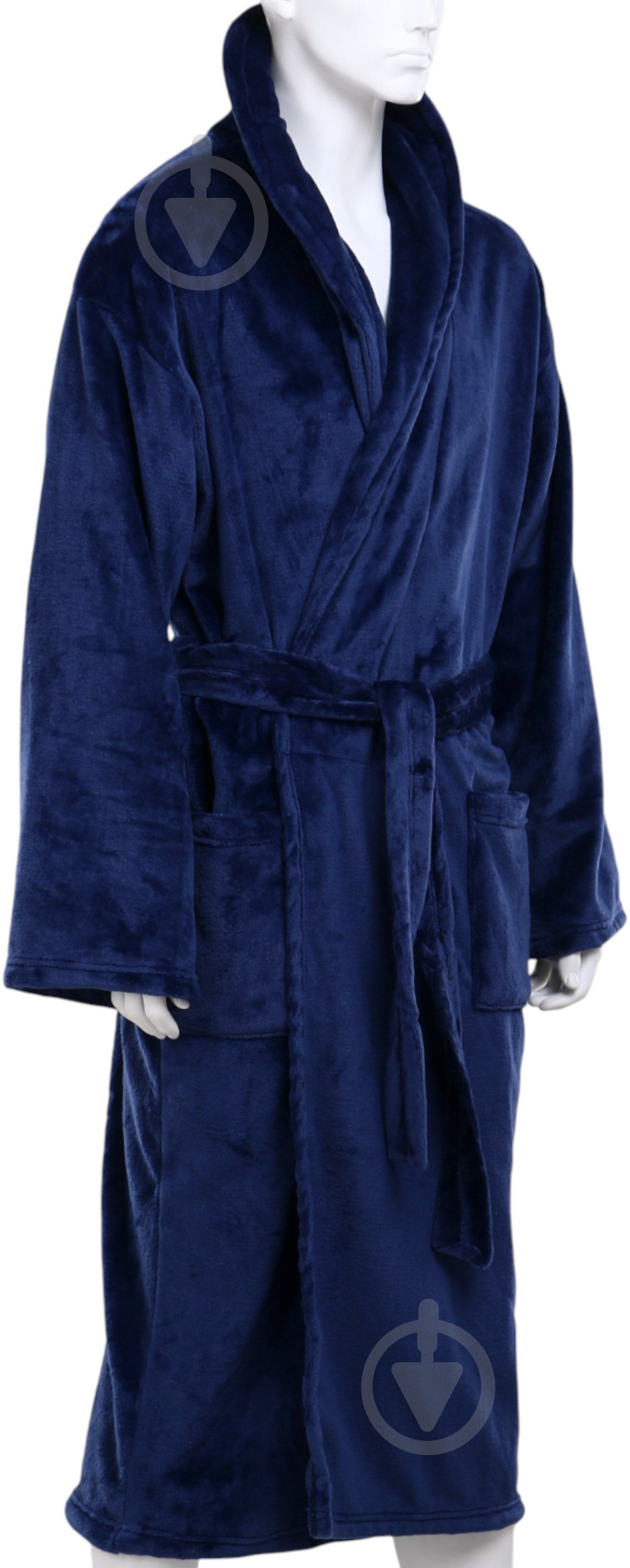 Халат La Nuit шаль мужская в упаковке р. M синий - фото 2 Халат La Nuit шаль мужская в упаковке р. M синий - фото 2