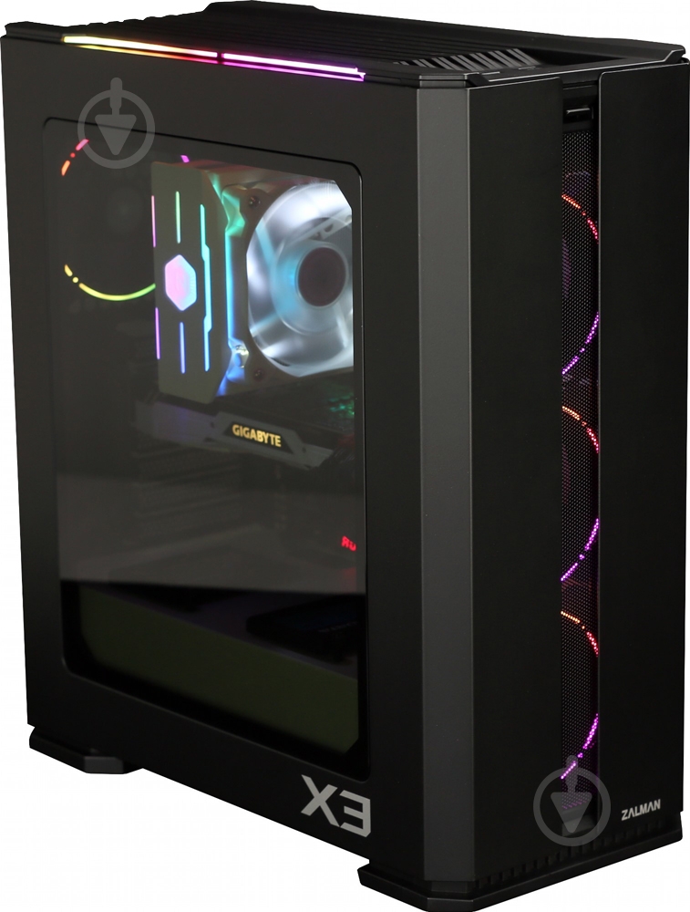 Корпус Zalman X3 Black Tempered Glass (X3 Black) - фото 2