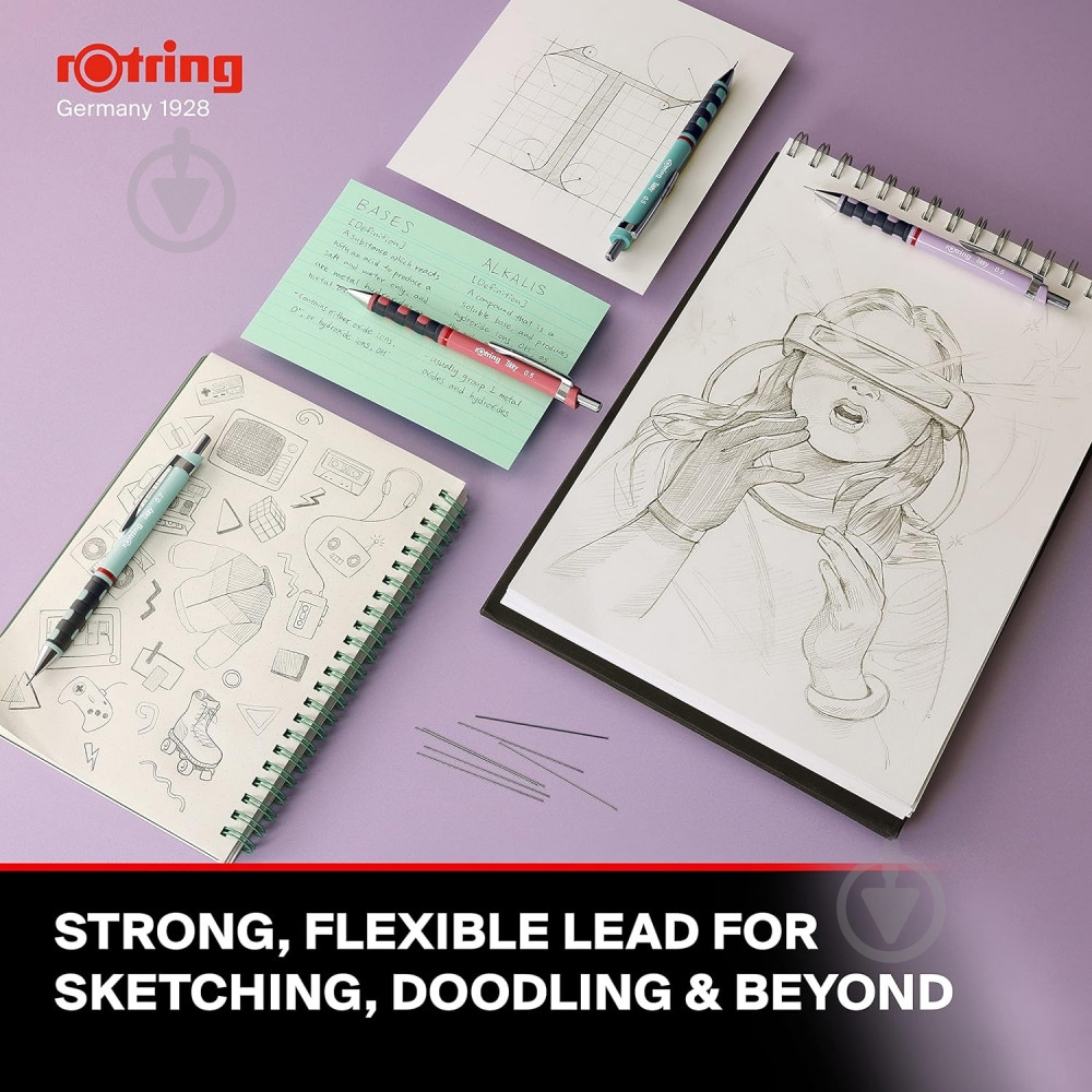 Карандаш механический TIKKY Pastel Sea Blue PCL 0,7 Rotring Drawing - фото 4