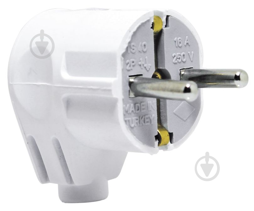 Вилка штепсельна ТЕССО TA 2005 із заземленням 230В 16А IP20 ABS-пластик білий - фото 1 Вилка штепсельна ТЕССО TA 2005 із заземленням 230В 16А IP20 ABS-пластик білий - фото 1