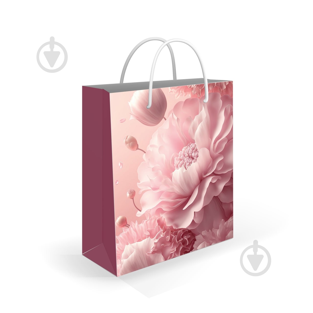 Пакет подарунковий L 27x33x11 см Жоржини Львівська Мануфактура Друку - фото 1 Пакет подарунковий L 27x33x11 см Жоржини Львівська Мануфактура Друку - фото 1