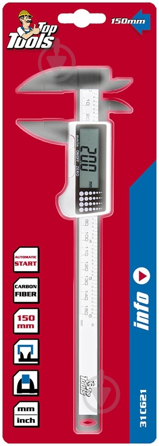 Штангенциркуль электронный Top Tools 31C621 - фото 2