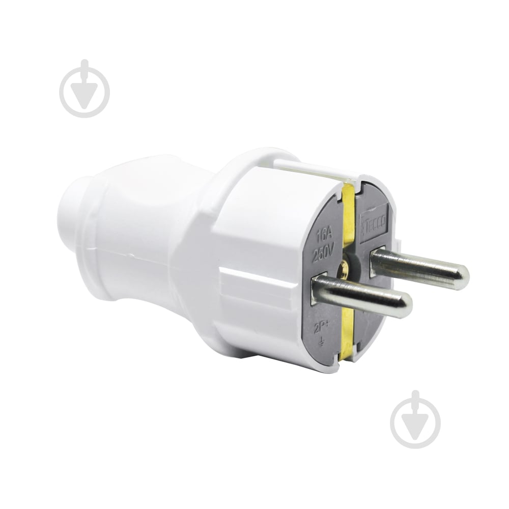 Вилка кабельна пряма ТЕССО TA 2001 із заземленням 230В 16А IP20 ABS-пластик білий - фото 1 Вилка кабельна пряма ТЕССО TA 2001 із заземленням 230В 16А IP20 ABS-пластик білий - фото 1
