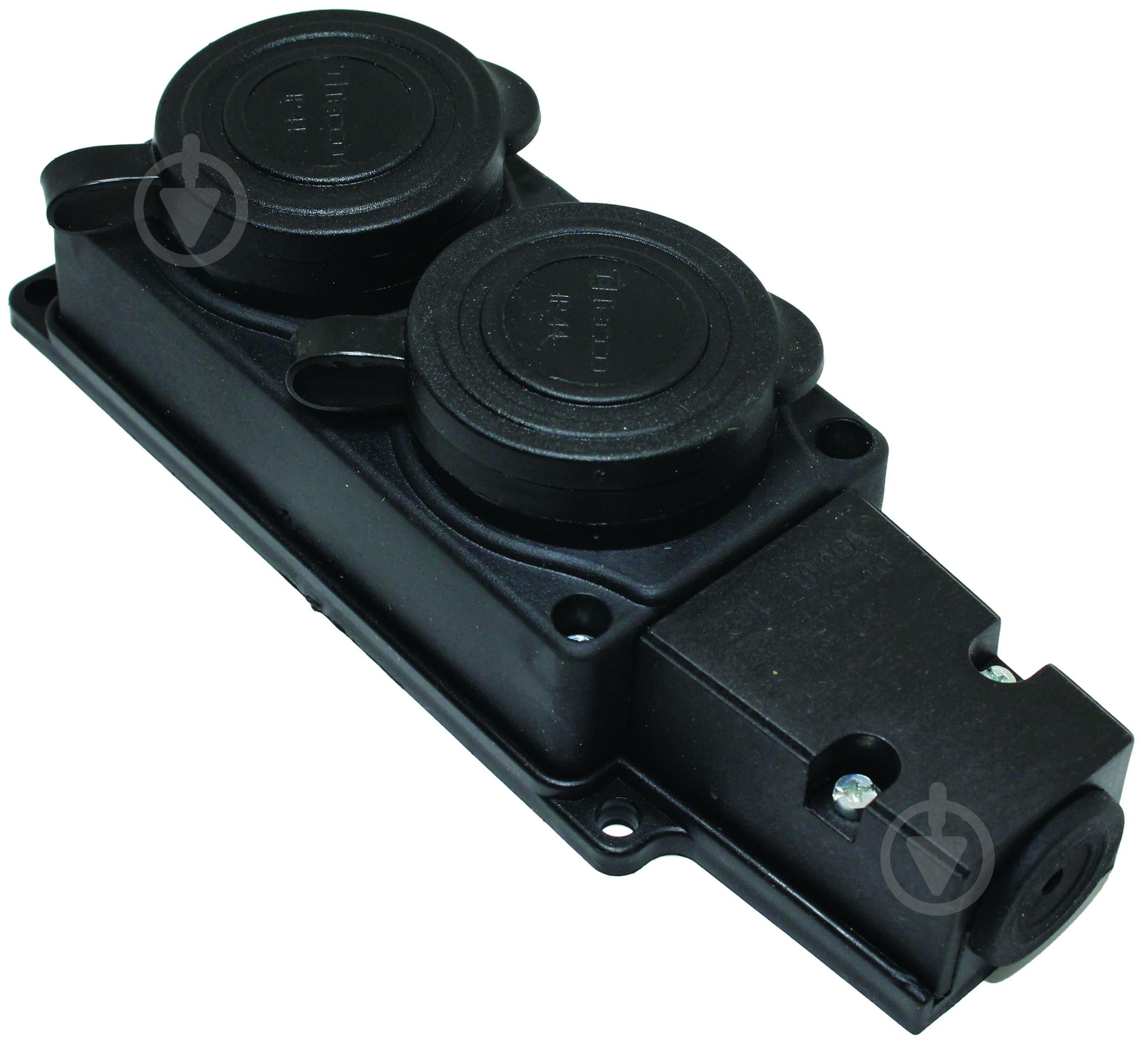 Колодка ТЕССО серия каучук с заземлением 2 гн. без выключателя 02 черный 107 200 00 - фото 1 Колодка ТЕССО серия каучук с заземлением 2 гн. без выключателя 02 черный 107 200 00 - фото 1