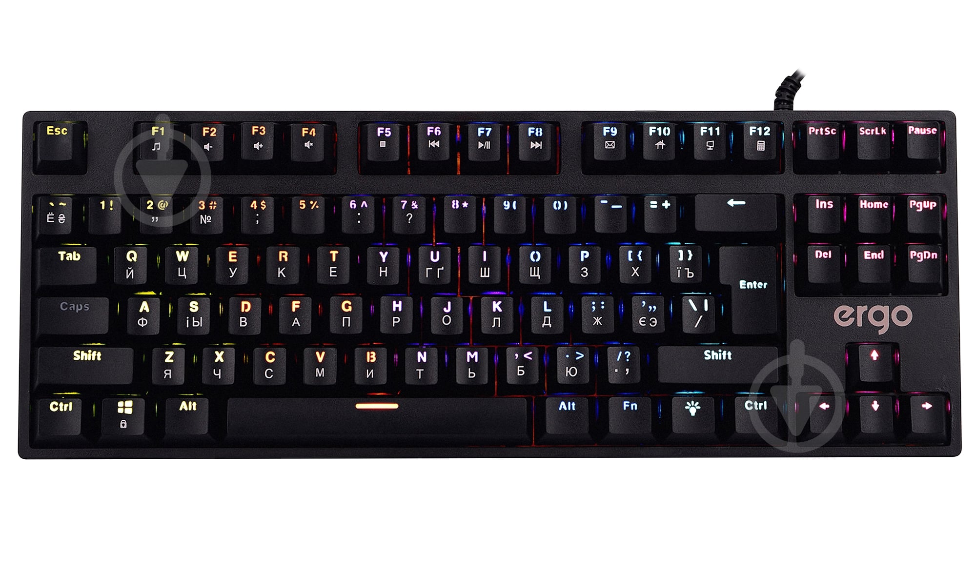 Клавиатура Ergo KB-915 TKL black (KB-915) - фото 1 Клавиатура Ergo KB-915 TKL black (KB-915) - фото 1