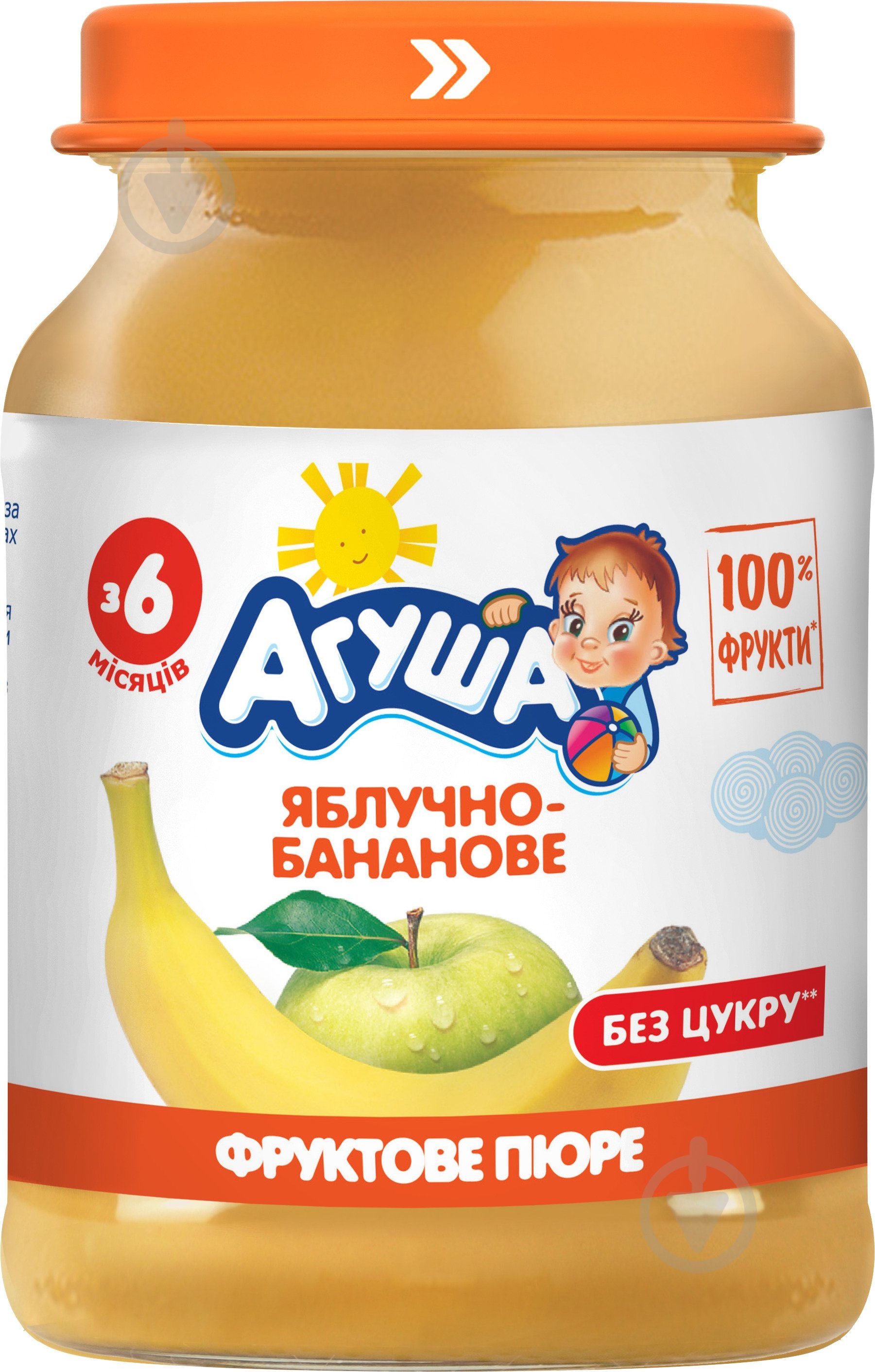 Пюре Агуша Яблоко-Банан 190 г - фото 1