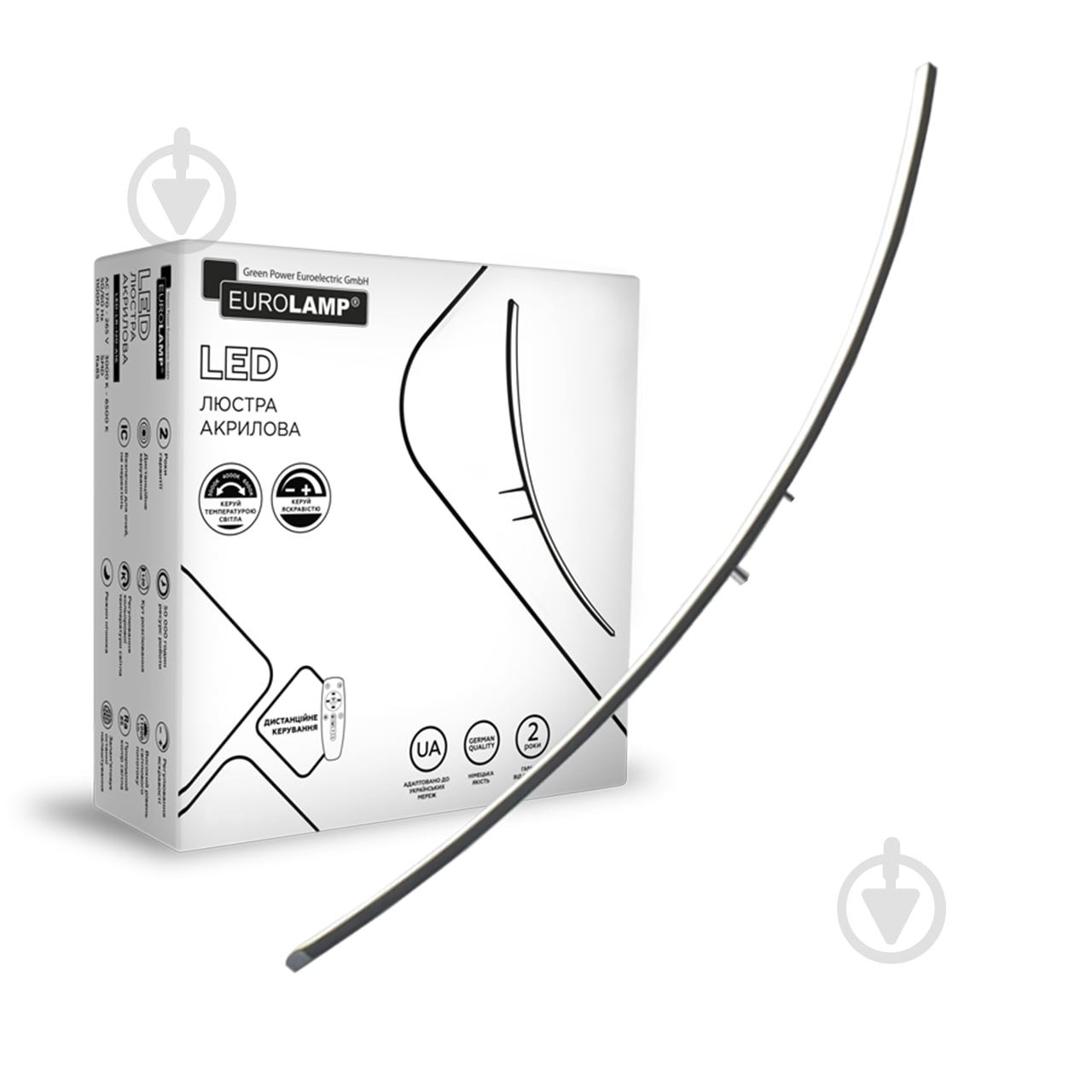 Люстра світлодіодна Eurolamp 40 Вт LED-модуль білий LED-LP-40-A34(black) - фото 1