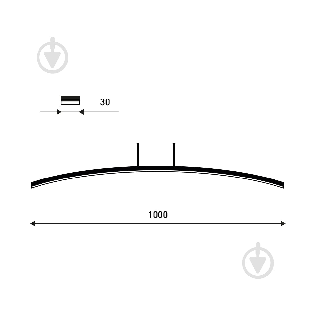Люстра світлодіодна Eurolamp 40 Вт LED-модуль білий LED-LP-40-A34(black) - фото 3