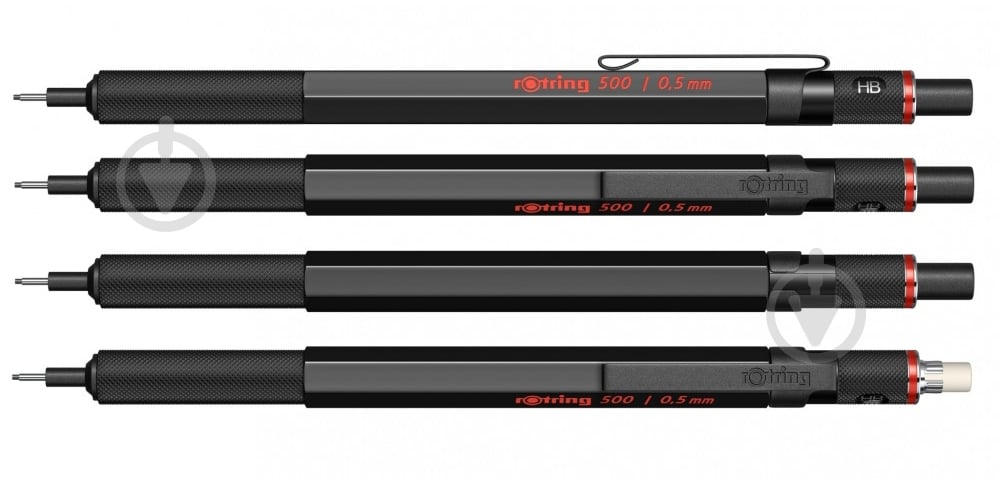 Карандаш механический 500 Black PCL 0,5 Rotring Drawing - фото 2