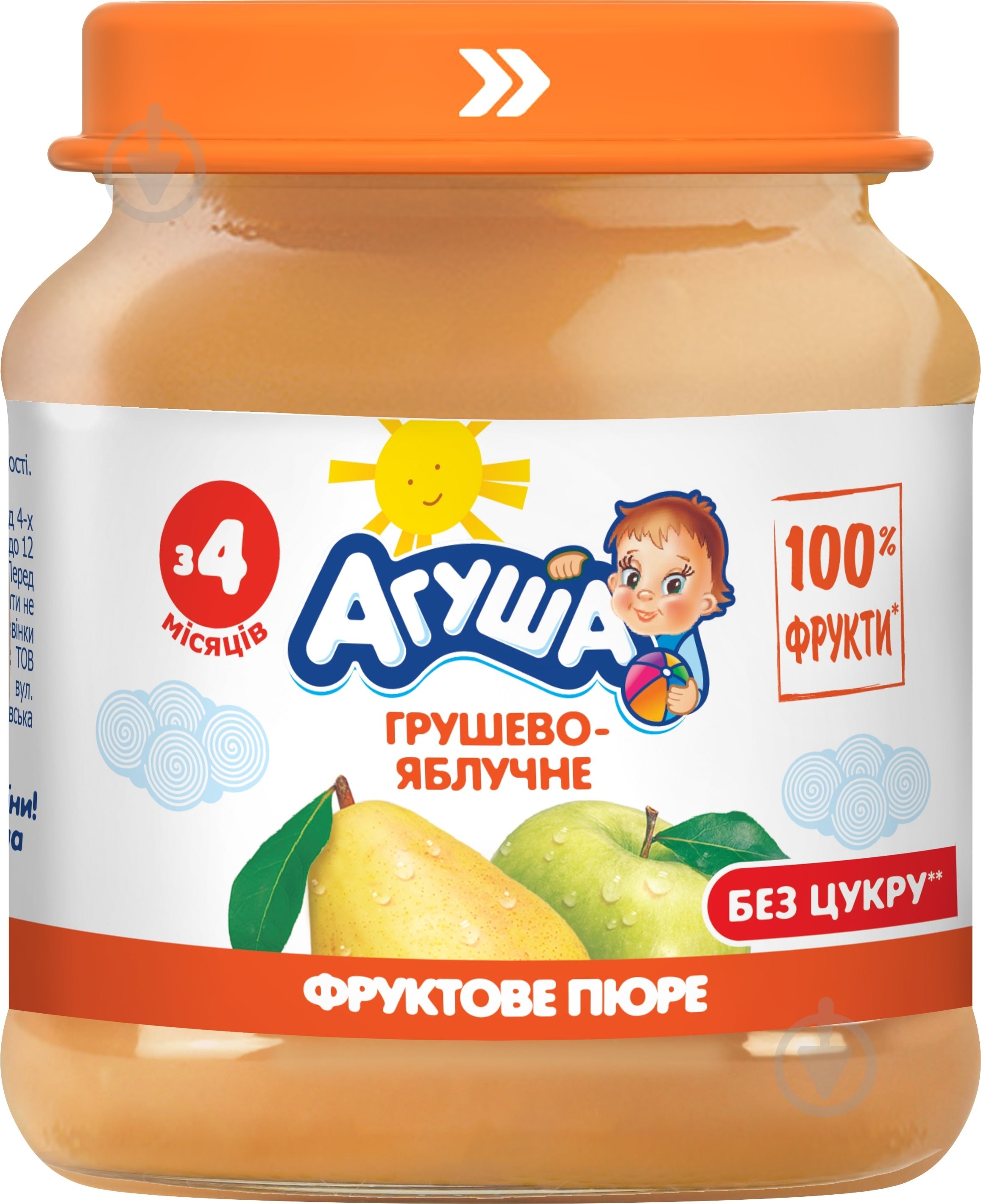 Пюре Агуша Груша-яблоко 110 г - фото 1