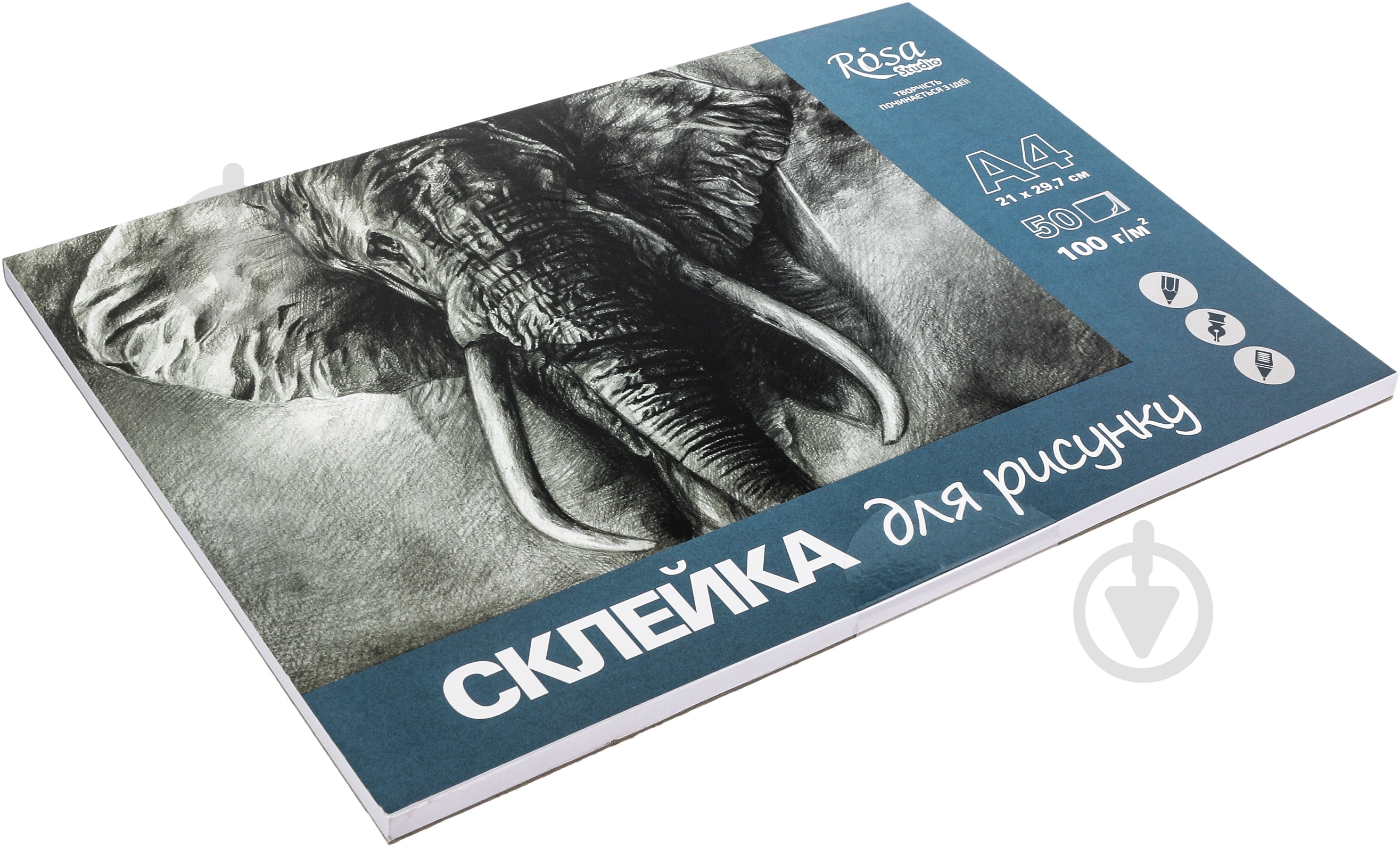 Склейка для рисунку  A4 21x29,7 см 100 г/м² 50 сторінок Rosa Start - фото 2